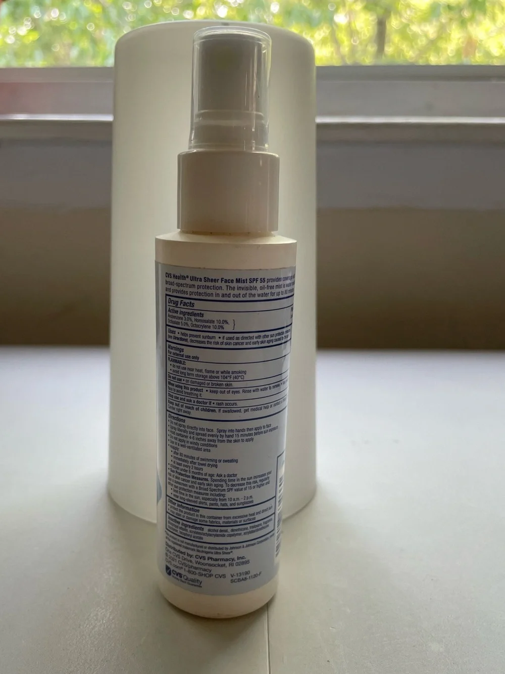 CVS Health Ultra Sheer Face Mist SPF 55 Sunscreen Spray 3.4 oz